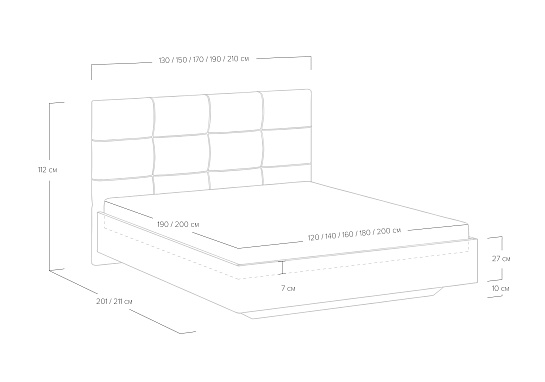 Кровать Victoria (ясень ориноко)